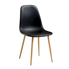Stul JYSK Jonstrup, polyester, qara/palıdı, 44х87х53 sm, 2 əd