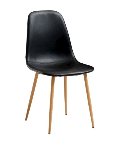 Stul JYSK Jonstrup, polyester, qara/palıdı, 44х87х53 sm, 2 əd