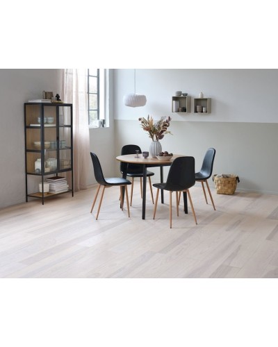 Stul JYSK Jonstrup, polyester, qara/palıdı, 44х87х53 sm, 2 əd