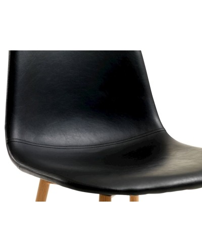 Stul JYSK Jonstrup, polyester, qara/palıdı, 44х87х53 sm, 2 əd
