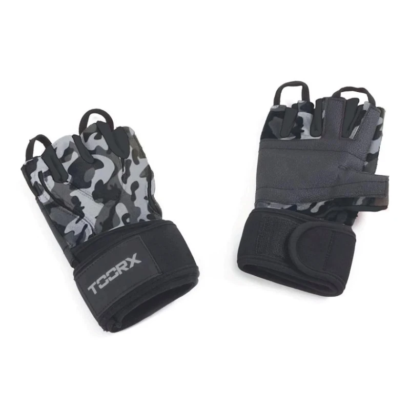 Перчатки для фитнеса Toorx AHF-245, размер L, серый/черный Перчатки для фитнеса Toorx AHF-245, размер L, серый/черный