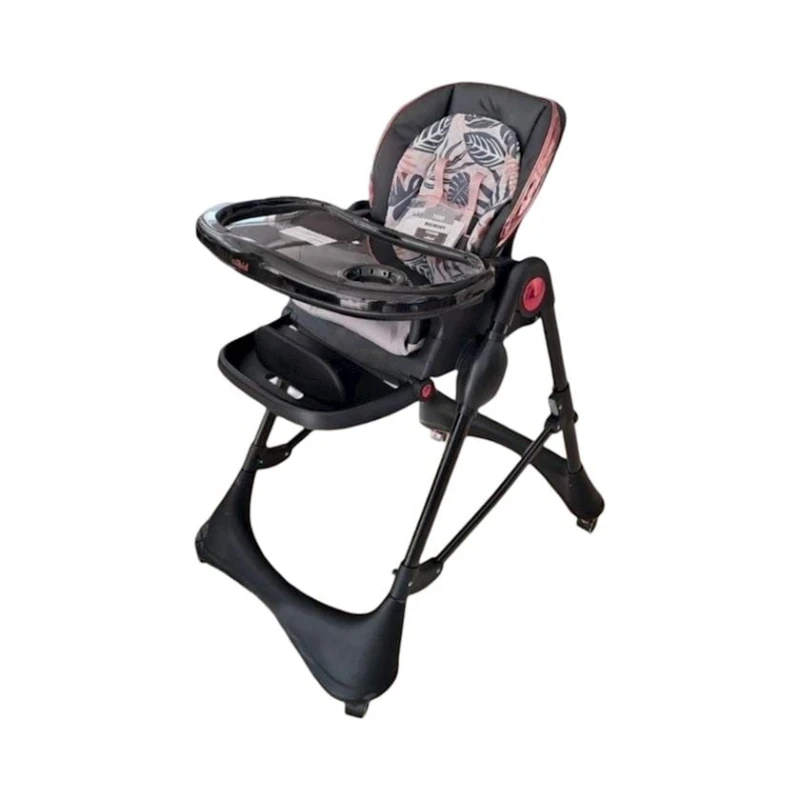 Детский стульчик для кормления Kidilo 03, черный, 47х53х70 см