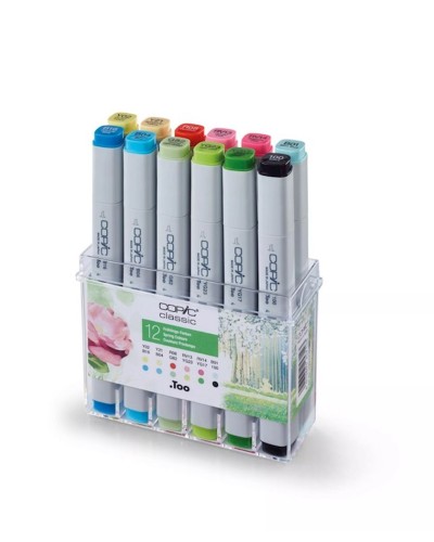 Markerlər dəsti Copic Classic, Spring Set, yaz, 12 ədəd