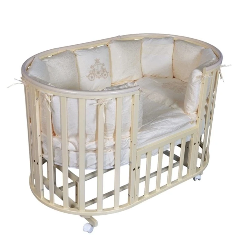 Детская кроватка Лаура 9in1, бежевая Детская кроватка Лаура 9in1, бежевая