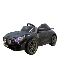Uşaq elektrikli avtomobil MERCEDES-TB-azr284, 2 mator, dəri salon, rezin təkərlər, yükləmə cihazı, pult, işıqlı farlar, musiqi, qara 1-5 yaş