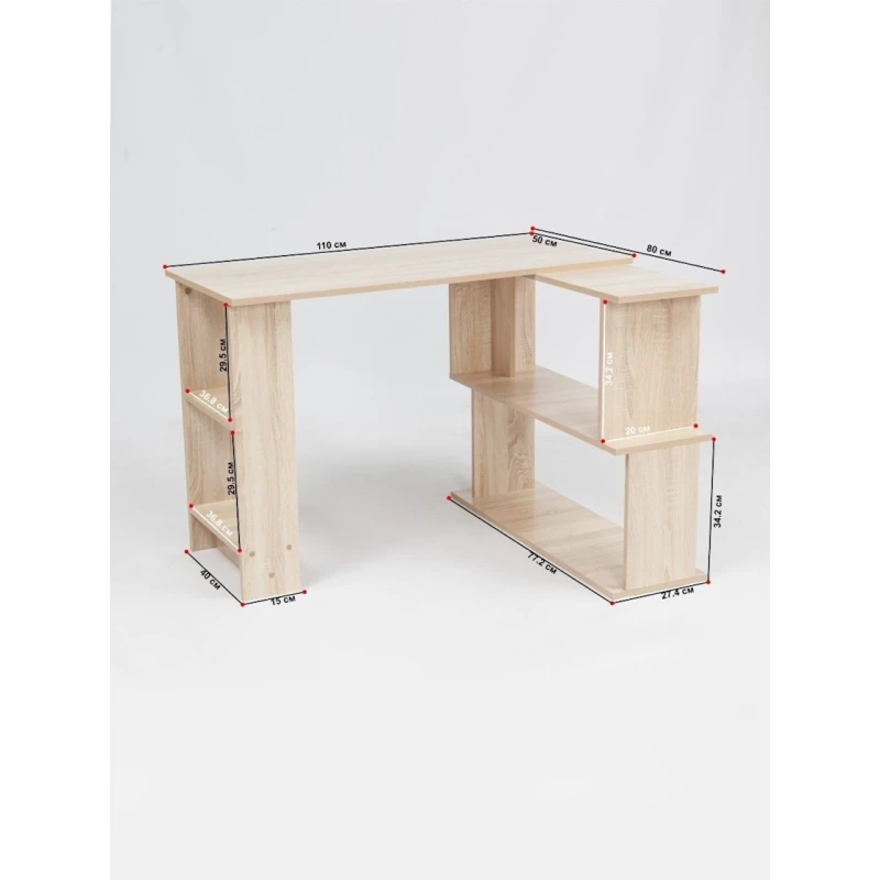 Компьютерный стол Letta ЛДСП, бежевый, 62х40х110 см