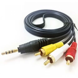 Кабель 3.5mm jack to 3 RCA Black Кабель 3.5mm jack to 3 RCA Black