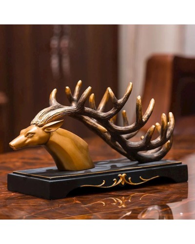 Şərab üçün tutacaq Deer Head ezzy_6291, 19x17x36 sm