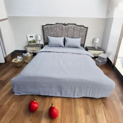 Комплект постельного белья Narlı 000224, пододеяльник 200x220 см, простыня 230x240 см, наволочка 50x70 см (2 шт), двуспальный, хлопок, серый