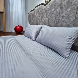 Комплект постельного белья Narlı 000224, пододеяльник 200x220 см, простыня 230x240 см, наволочка 50x70 см (2 шт), двуспальный, хлопок, серый