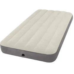 Кровать надувная Intex Twin 64707, бежевая/коричневая, 190x99x25 см