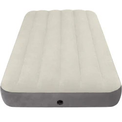 Кровать надувная Intex Twin 64707, бежевая/коричневая, 190x99x25 см