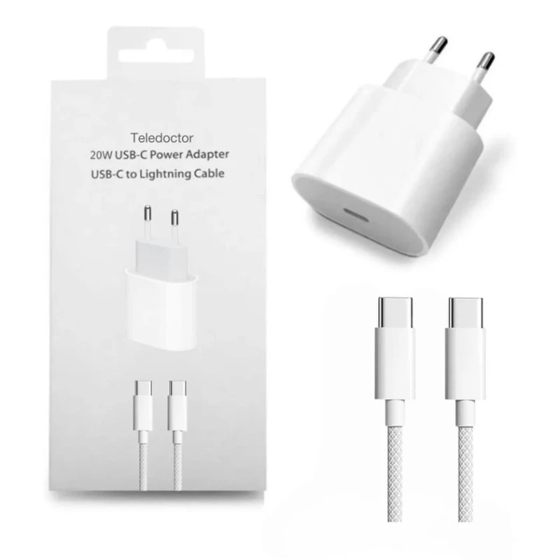 Adapter Apple İphone 20W USB-C Power USB-C to Type-C Cabel Teledoctor-M226Fl1 white Adapter Apple İphone 20W USB-C Power USB-C to Type-C Cabel Teledoctor-M226Fl1 white