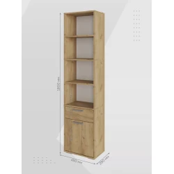 Стеллаж 3563_M3Au24PenalZol, 45х28х180 см