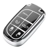 Чехол для автомобильных ключей AVTO085289 для Jeep Grand Cherokee, черный/серебристый