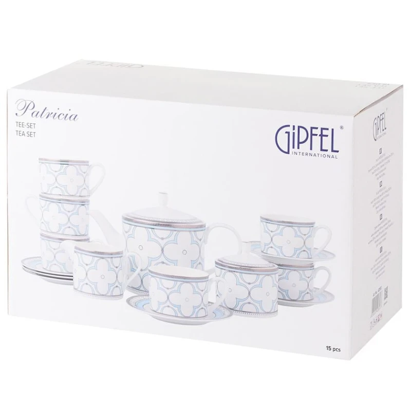 Сервиз чайный Gipfel Patricia 42853, 15 предметов, на 6 персон, костяной фарфор, разноцветный Сервиз чайный Gipfel Patricia 42853, 15 предметов, на 6 персон, костяной фарфор, разноцветный
