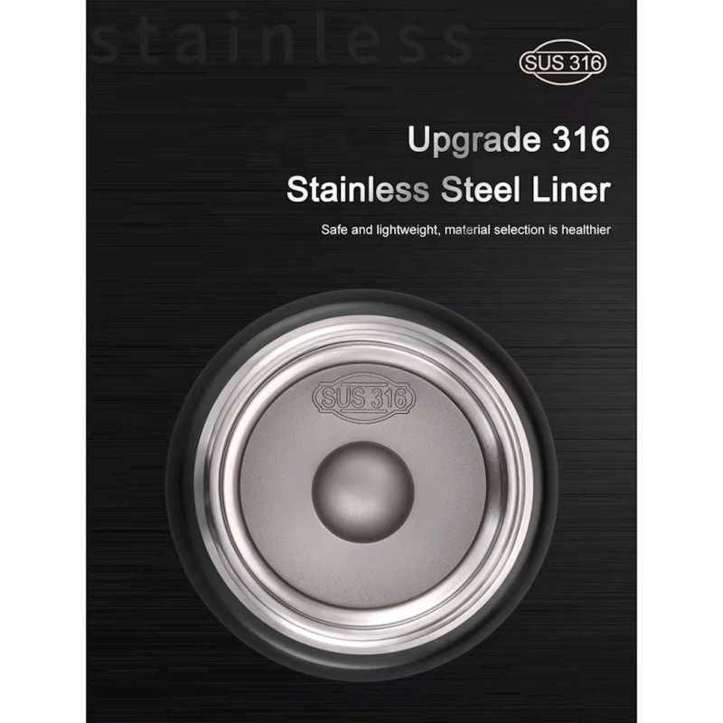 Термос Uzspace 4075, сталь/силикон, красный, 480 мл, 22х6 см Термос Uzspace 4075, сталь/силикон, красный, 480 мл, 22х6 см