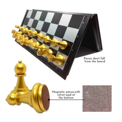 Шахматы MS-001, серебристый/золотистый, 35.5x35.8 см