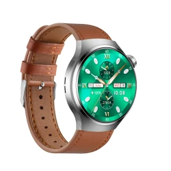 Ağıllı saat Wisme-1 Silver Brown strap