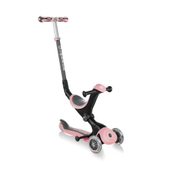 Складной скутер Globber Go Up Deluxe Play Lights, черный/розовый