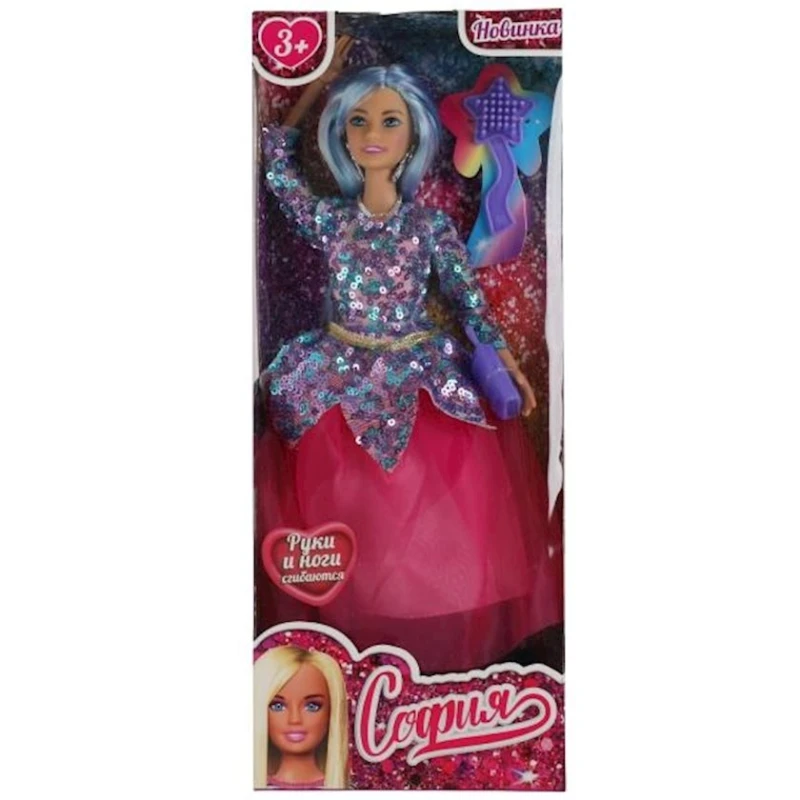 Kukla Карапуз Sofiya daraq və aksessuarlar ilə, 29 sm