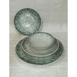 Набор столовой посуды SHA-00002528, керамика, разноцветный, 6 персон, 24 предметов