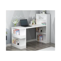 Письменный стол ev_12116186, ламинат, белый, 120x64x120 см