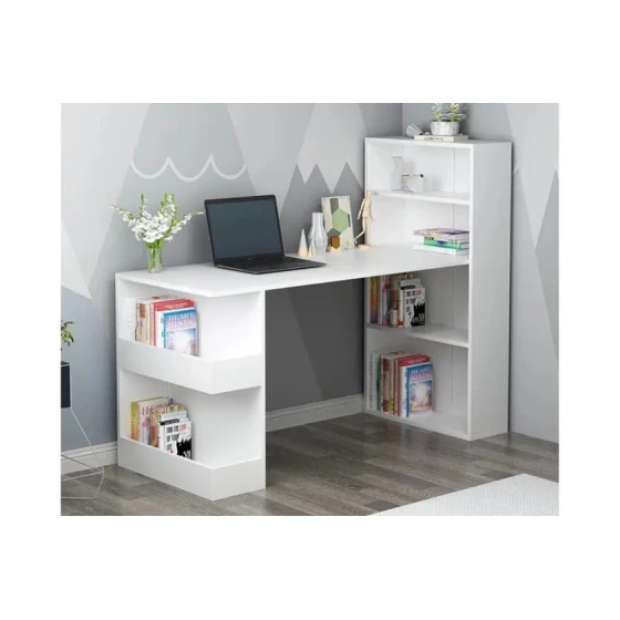 Письменный стол ev_12116186, ламинат, белый, 120x64x120 см Письменный стол ev_12116186, ламинат, белый, 120x64x120 см