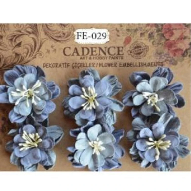 Цветы для декора Cadence Pewter FE-029, 6 шт