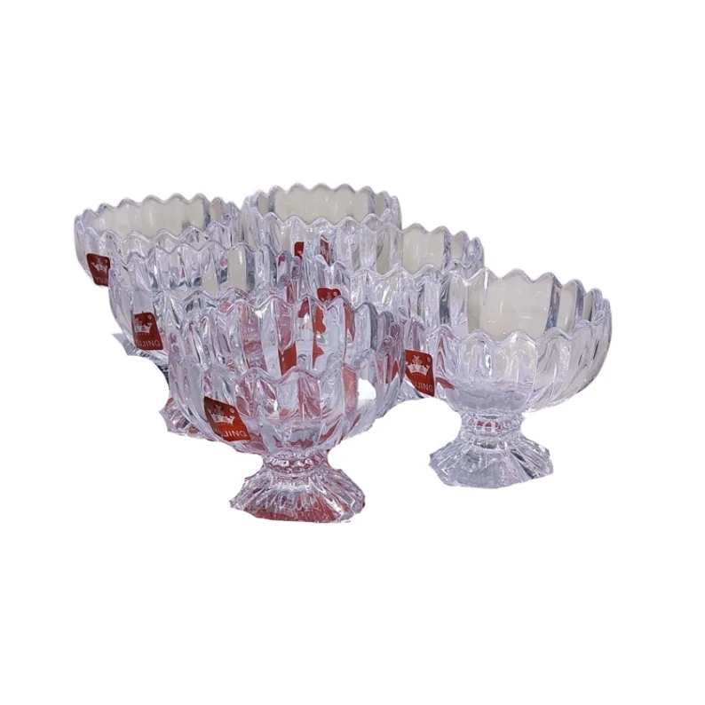Набор креманок Yujing Glass Ware YJZJ-60801, 6 шт, прозрачные Набор креманок Yujing Glass Ware YJZJ-60801, 6 шт, прозрачные