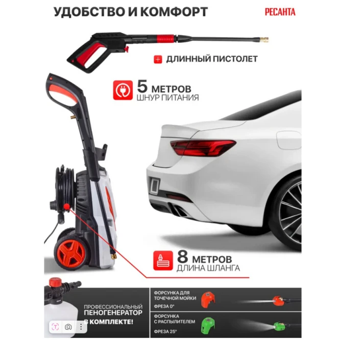 Мойка высокого давления Ресанта МР-170Б, 170 бар