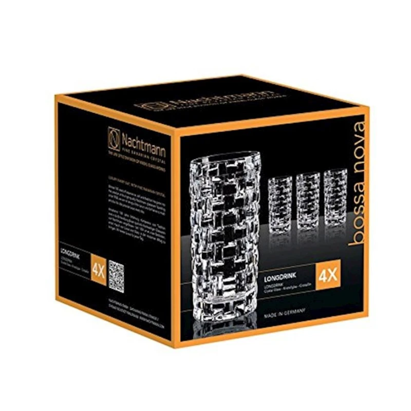 Набор стаканов для коктейлей Nachtmann, 4 шт, 395 мл, хрусталь, прозрачный Набор стаканов для коктейлей Nachtmann, 4 шт, 395 мл, хрусталь, прозрачный