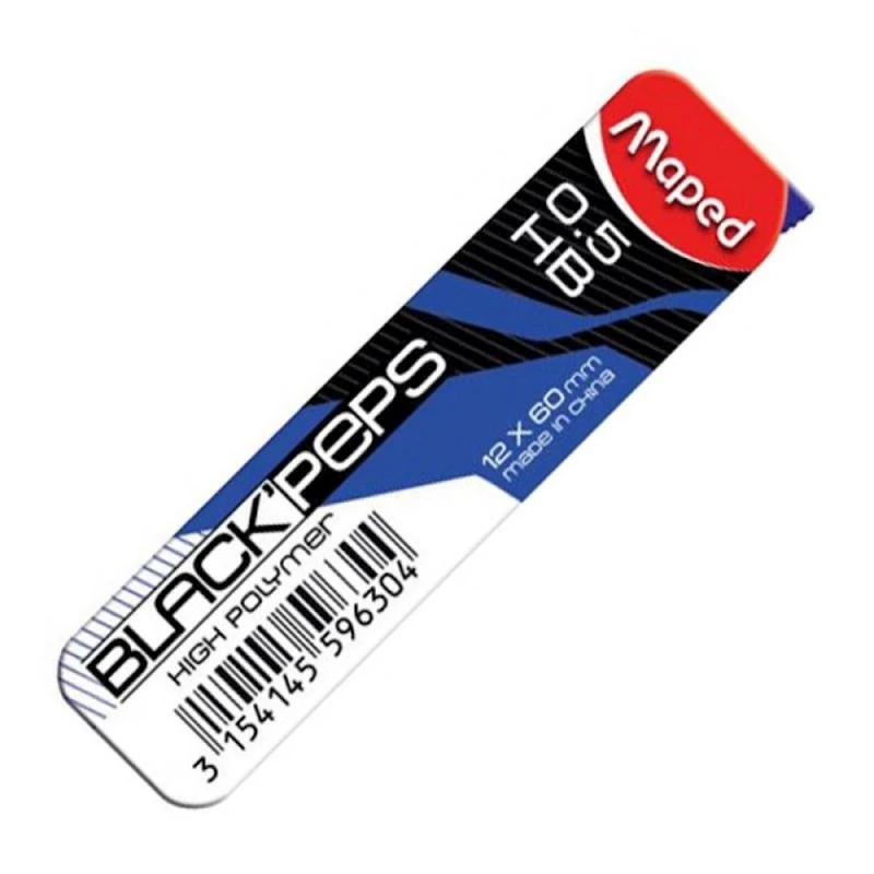 Грифели для карандашей Maped HB, 12 шт, 0.5 мм Грифели для карандашей Maped HB, 12 шт, 0.5 мм