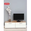 Televizor altına tumba Letta, LDSP, ağ/bej, 24x33x102 sm