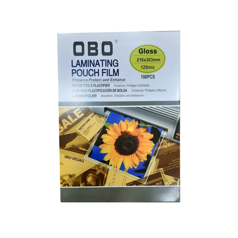 Laminasiya üçün plyonka Obo A4, 125 mkm, 100 ədəd Laminasiya üçün plyonka Obo A4, 125 mkm, 100 ədəd
