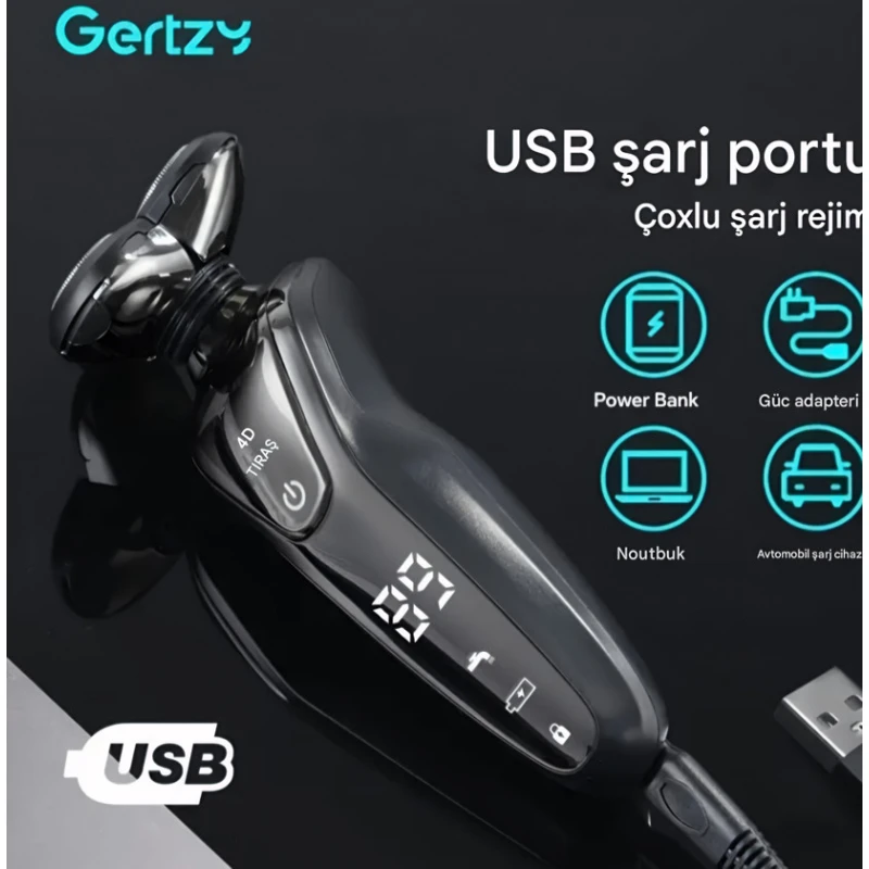 Электробритва Gertzy 4D 6 в 1 умный цифровой экран Электробритва Gertzy 4D 6 в 1 умный цифровой экран