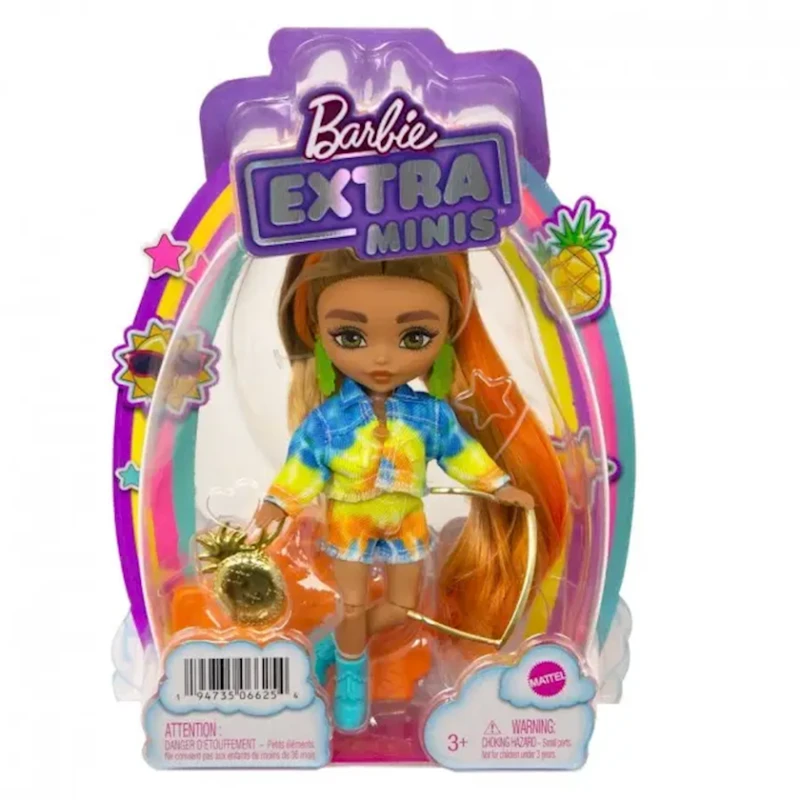 Кукла Mattel Barbie Extra Minis Tie Dye HHF81, 14 см, 3+ лет