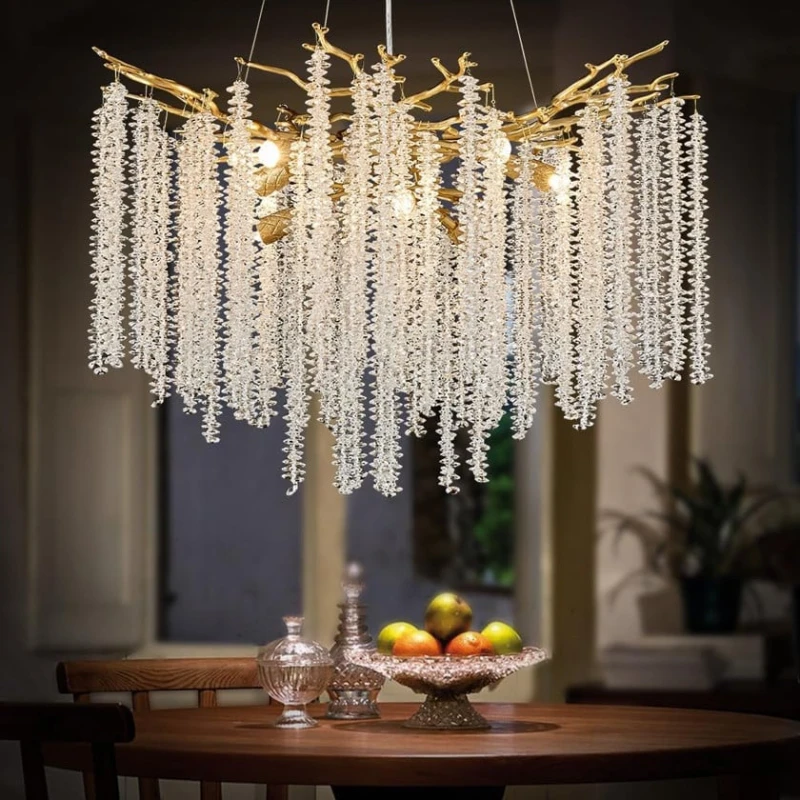 Люстра подвесная Şəms Aydınlatma 85032-760, E14, золотистая/прозрачные кристаллы, 76x50 см - 33001-760 GD Люстра подвесная Şəms Aydınlatma 85032-760, E14, золотистая/прозрачные кристаллы, 76x50 см - 33001-760 GD