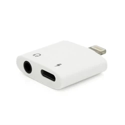 Adapter Kin KY-178 Lighting to Lighting/Audio 3.5 mm White