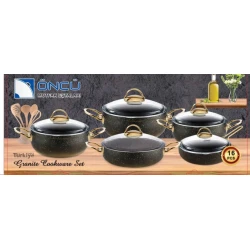 Qab-qacaq dəsti Öncü Savelon, qara, 16 parça