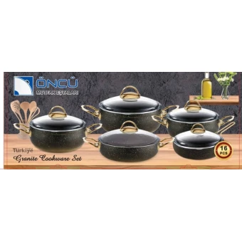 Набор посуды Öncü Savelon, черный, 16 предметов