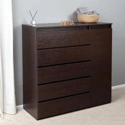 Комод, 120x50x120 см, ЛДСП, темно-коричневый Комод, 120x50x120 см, ЛДСП, темно-коричневый