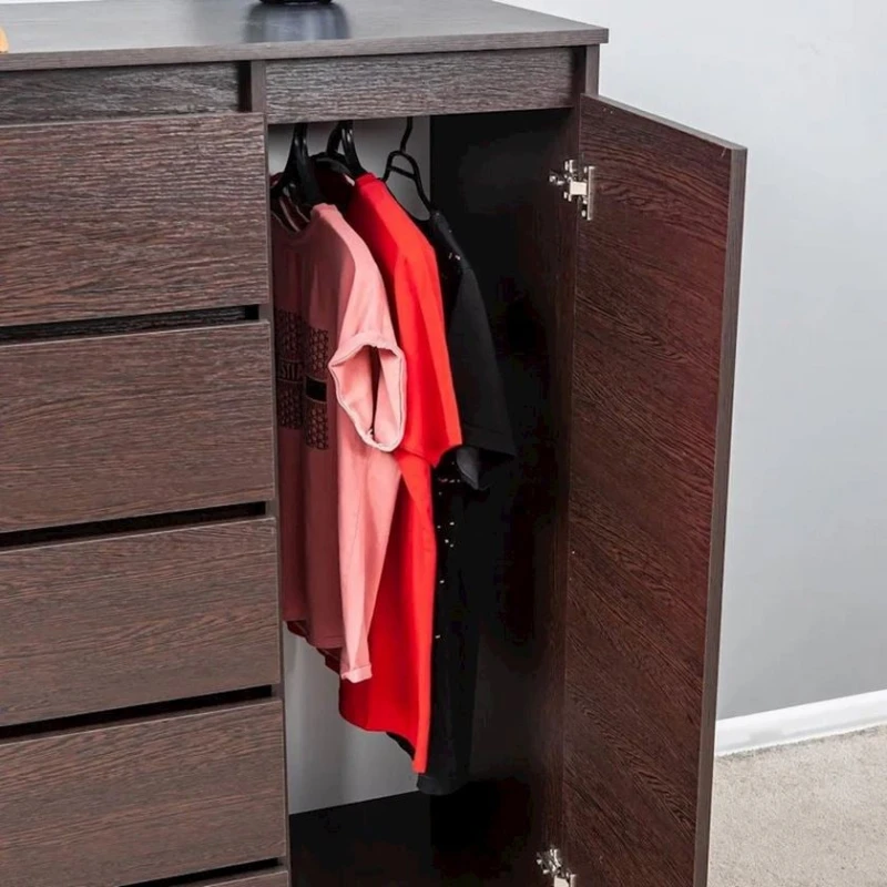 Комод, 120x50x120 см, ЛДСП, темно-коричневый Комод, 120x50x120 см, ЛДСП, темно-коричневый