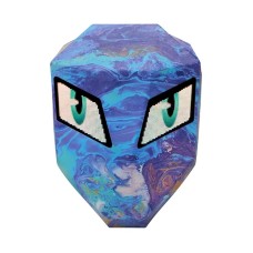 Motosikl çantası LED Eyes with programmable color screen Mochila, mavi/qara