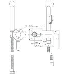 Смеситель для биде Deante Alpinia BGA 034M, скрытого монтажа, латунь, серебристый Смеситель для биде Deante Alpinia BGA 034M, скрытого монтажа, латунь, серебристый