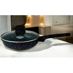 Сковородка Uakeen 034, гранит, черная, 26 см