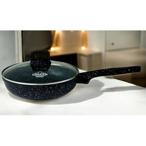 Сковородка Uakeen 034, гранит, черная, 26 см