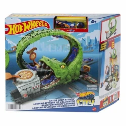 Игровой набор Hot Wheels City Nemesis Gator Pizza Shop, от 4 лет, пластик, разноцветный