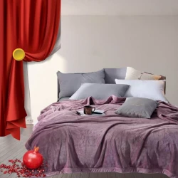 Örtük Narlı 000980, 160x230 sm, birnəfərlik, bambuk, çəhrayı