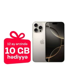 Smartfon Apple iPhone 16 Pro 512 GB Natural Titanium (12 ay, aylıq 10 GB hədiyyə)